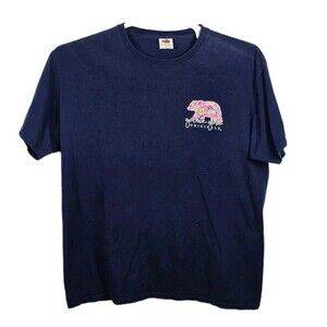 Girlie Girl Originals Women's Large‎ Blue "MAMA BEAR" Short Sleeve  T-Shirt